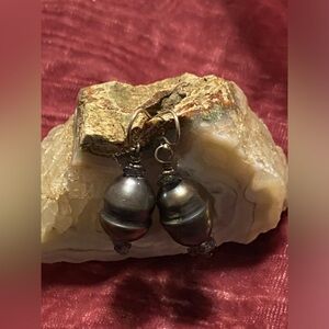 Genuine Pearl Sterling Silver Pierced Earrings #7778